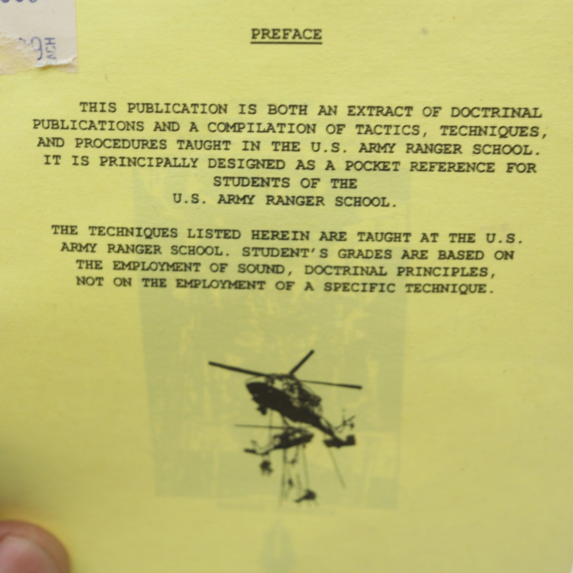 Vintage 1998 US Army Ranger Handbook SH 21-76 Fort Benning GA Military Manual