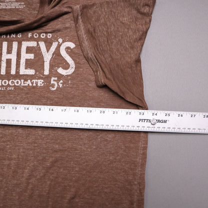 Hershey's Mens XL T Shirt Brown Vintage 5 Cent Milk Chocolate Graphic Tee NWT