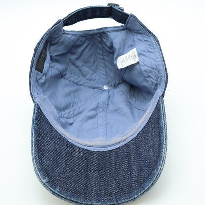 J. CREW Blue Denim Baseball Cap Chenille Patch Number 10 Adjustable Strapback Hat