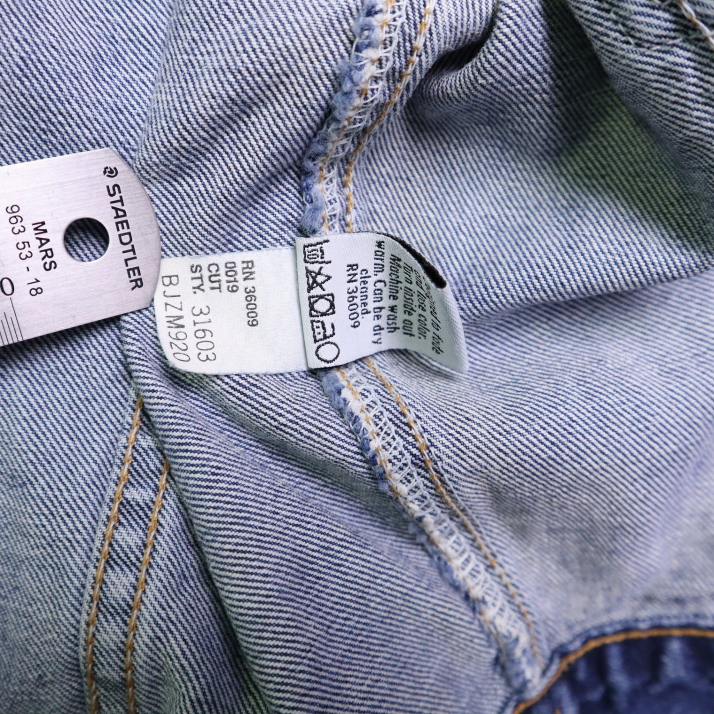 Vintage Calvin Klein Denim Vest Small S Made in USA Jean Sleeveless Trucker 90s
