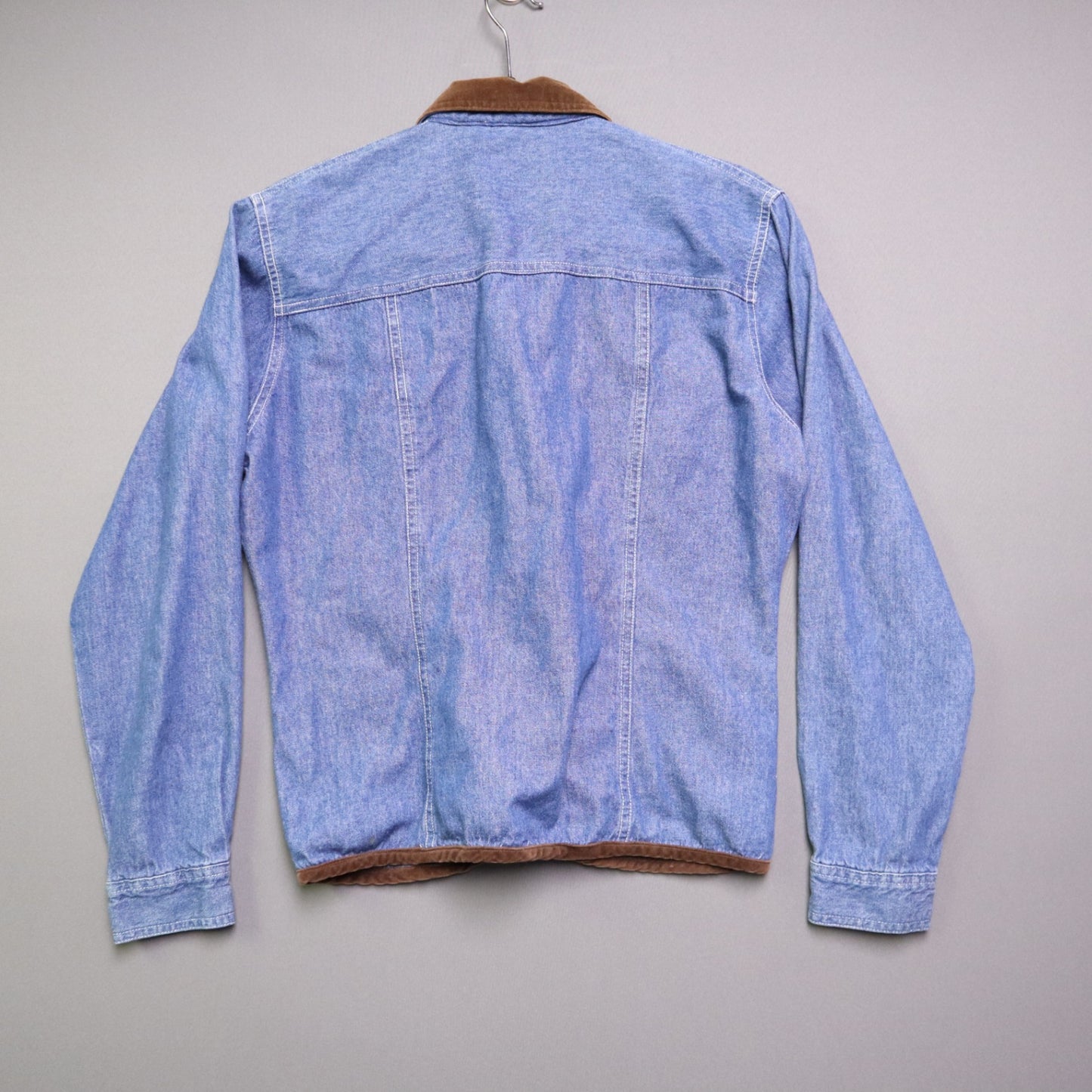 Vintage Crossroads Denim Jacket Medium M Velvet Velveteen Trim Corduroy Western