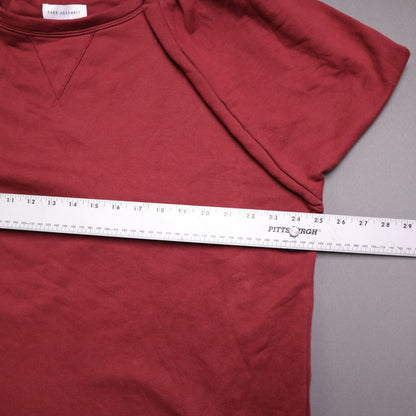 Free Assembly Womens XXL Sweatshirt Dress Red Crewneck French Terry Mini Tunic
