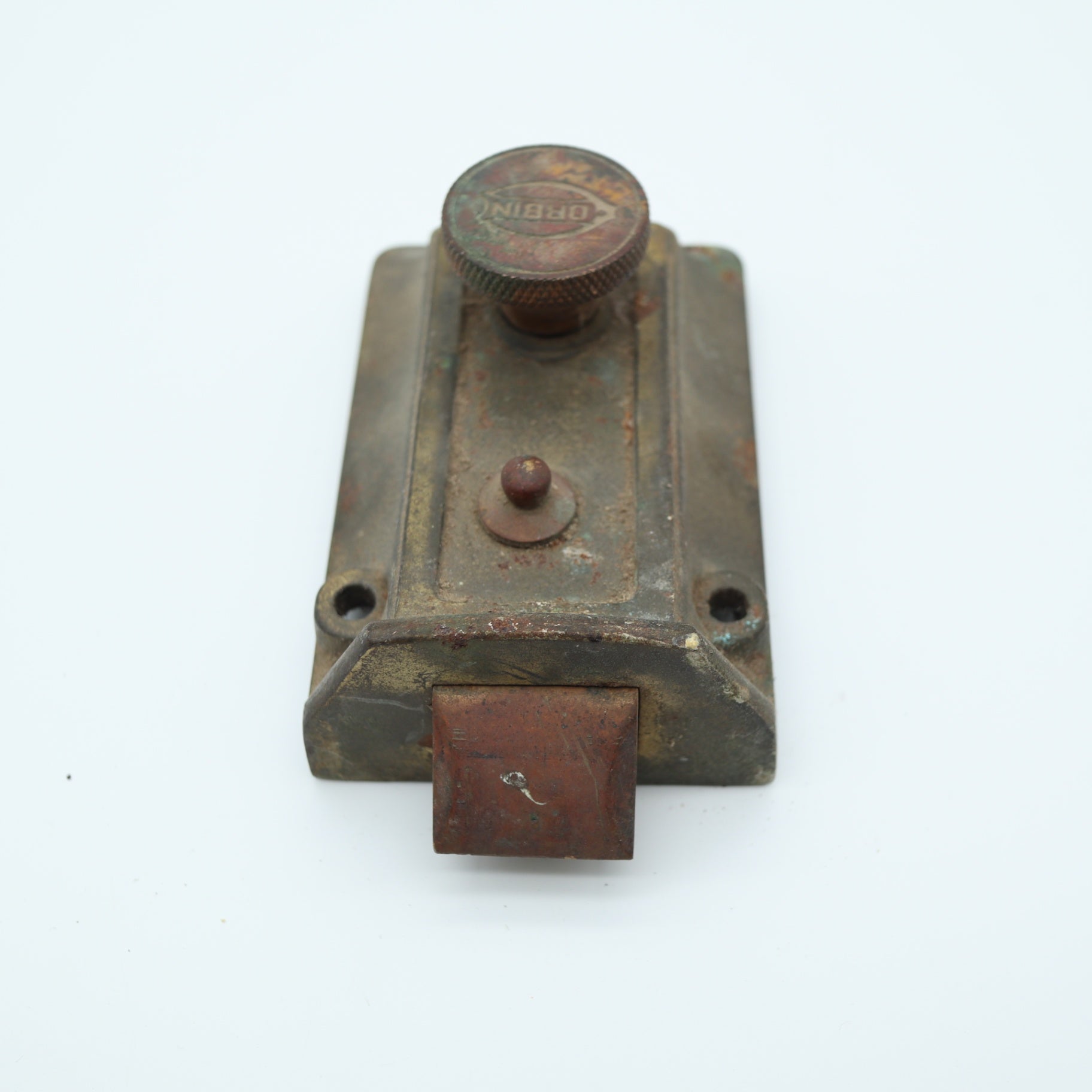 Antique Corbin Cast Iron Surface Mount Rim Lock Latch Night Latch Turn Knob