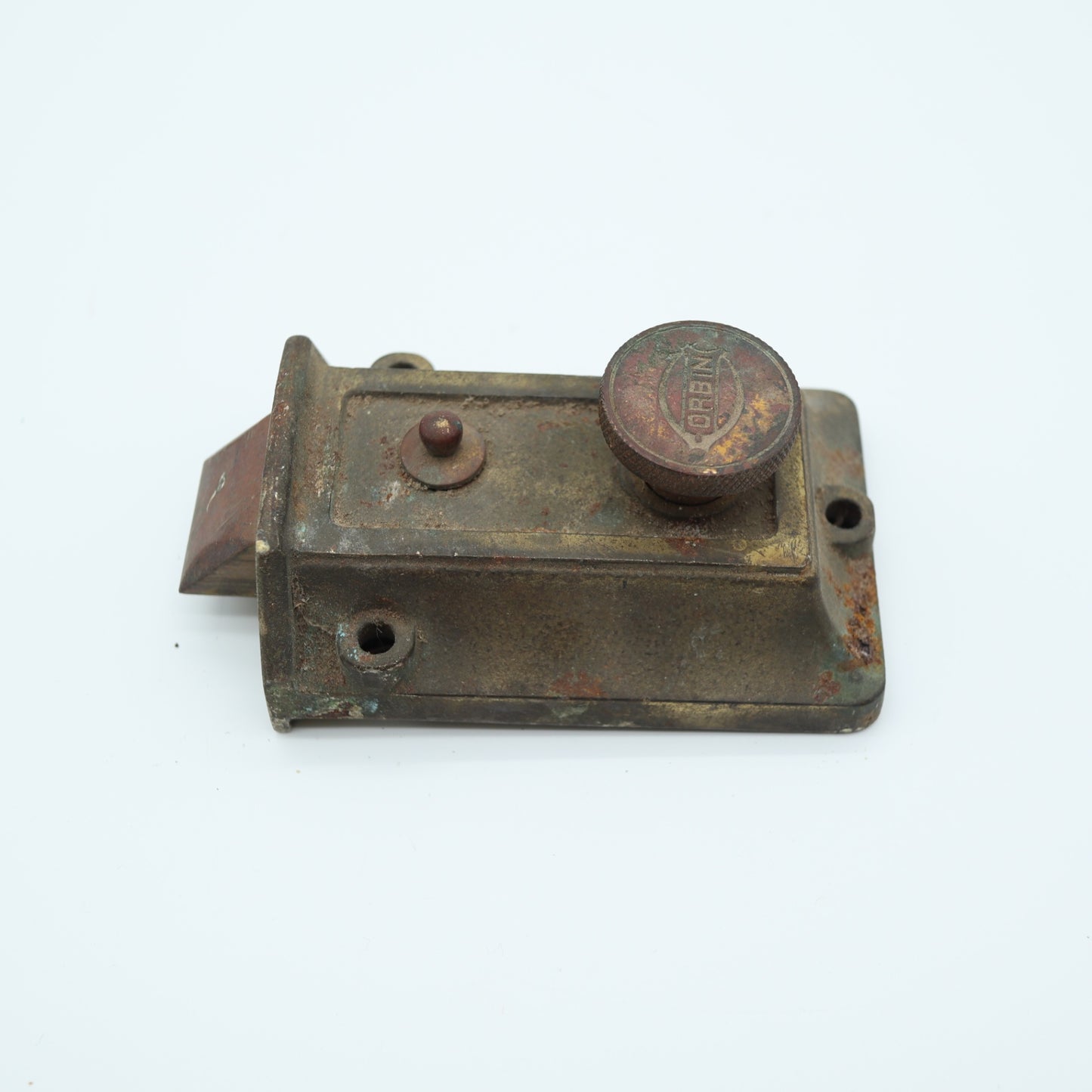 Antique Corbin Cast Iron Surface Mount Rim Lock Latch Night Latch Turn Knob