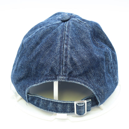 J. CREW Blue Denim Baseball Cap Chenille Patch Number 10 Adjustable Strapback Hat
