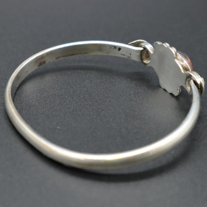 VTG Mexico Sterling Silver 925 Dragons Breath Glass Opal Bangle Bracelet TF-01
