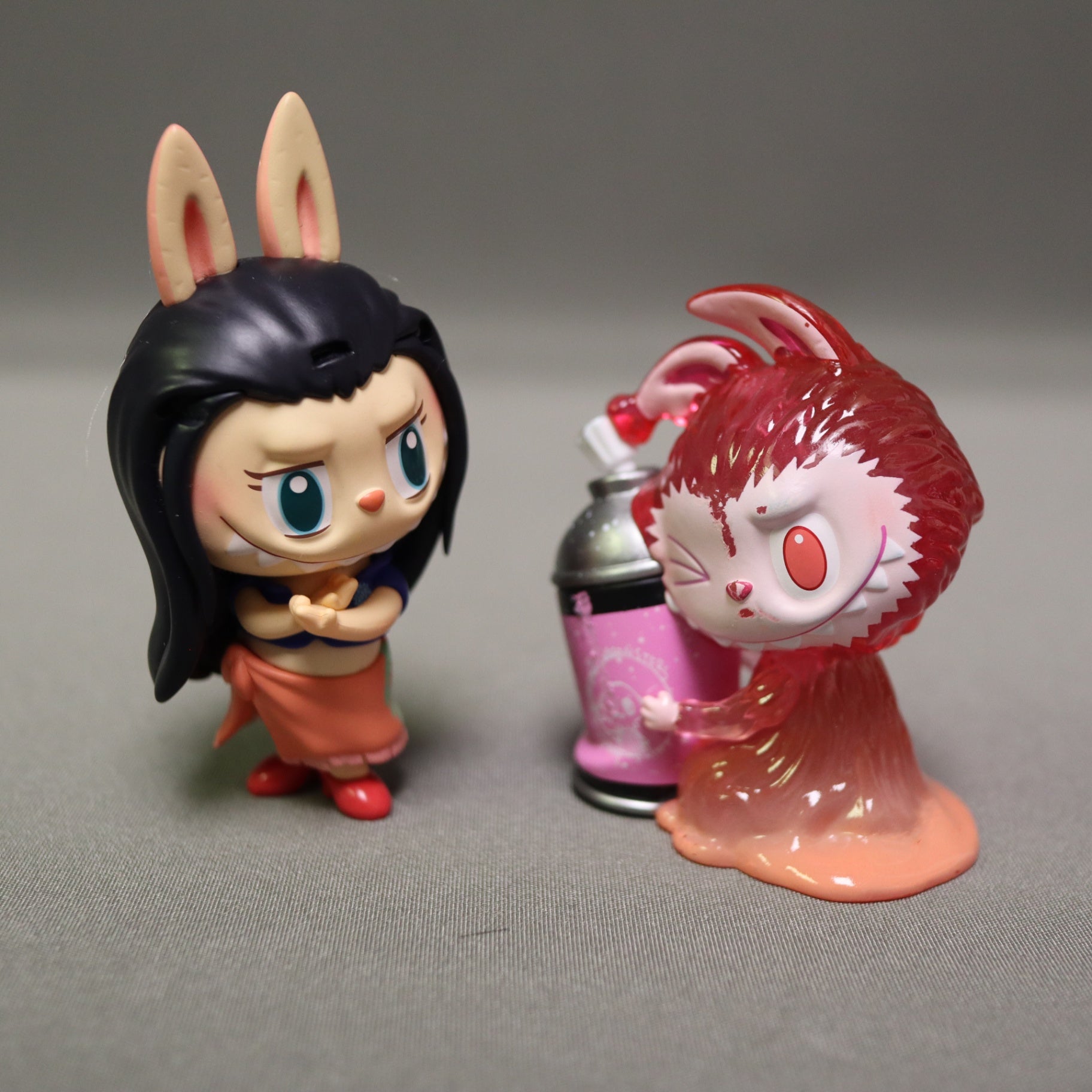 POP MART Blind Box Vinyl Figures Lot Labubu Spray Paint & One Piece Zimomo