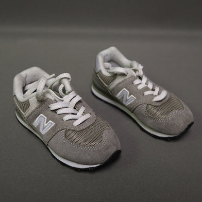 New Balance 574 Infant Toddler Grey Suede Mesh Sneakers