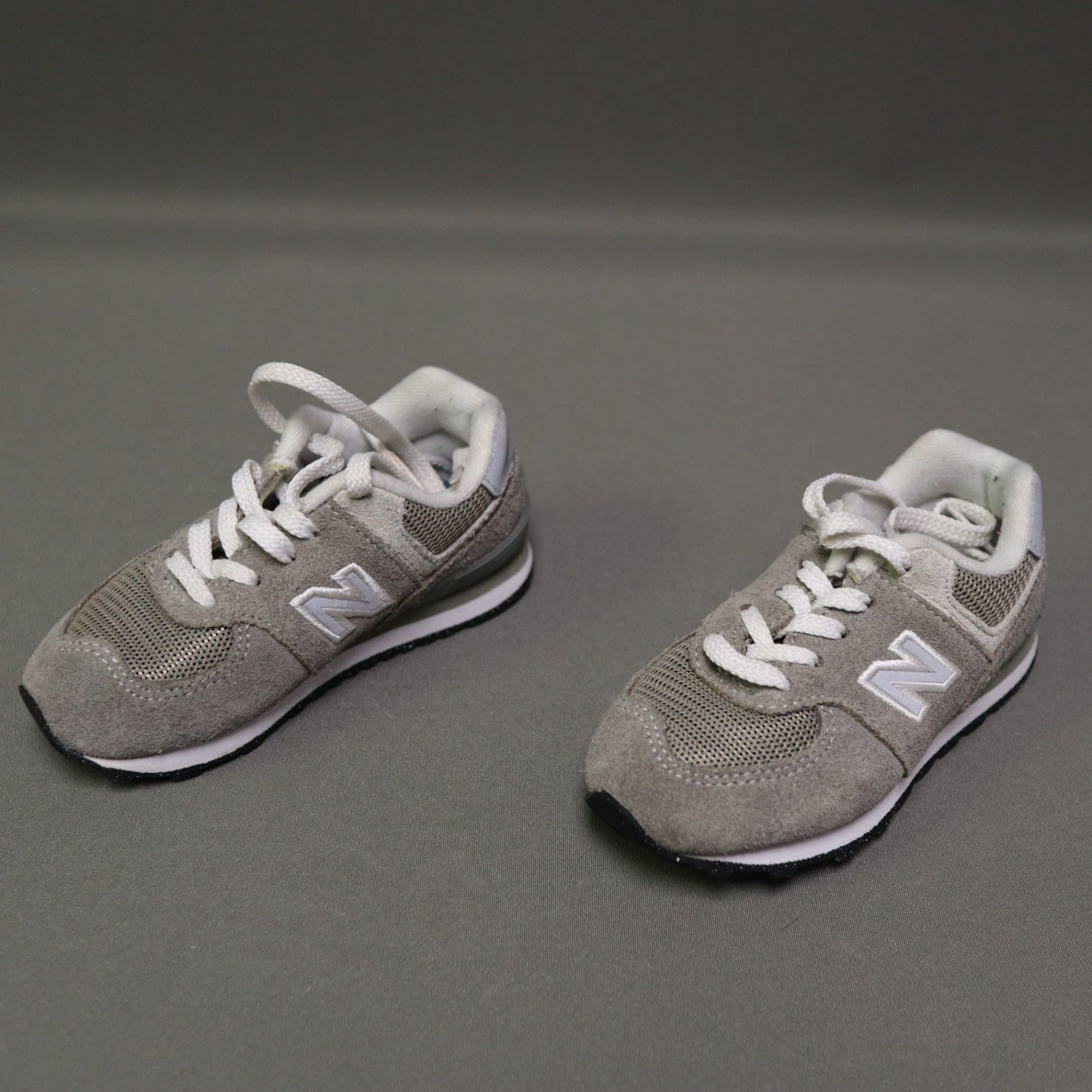New Balance 574 Infant Toddler Grey Suede Mesh Sneakers