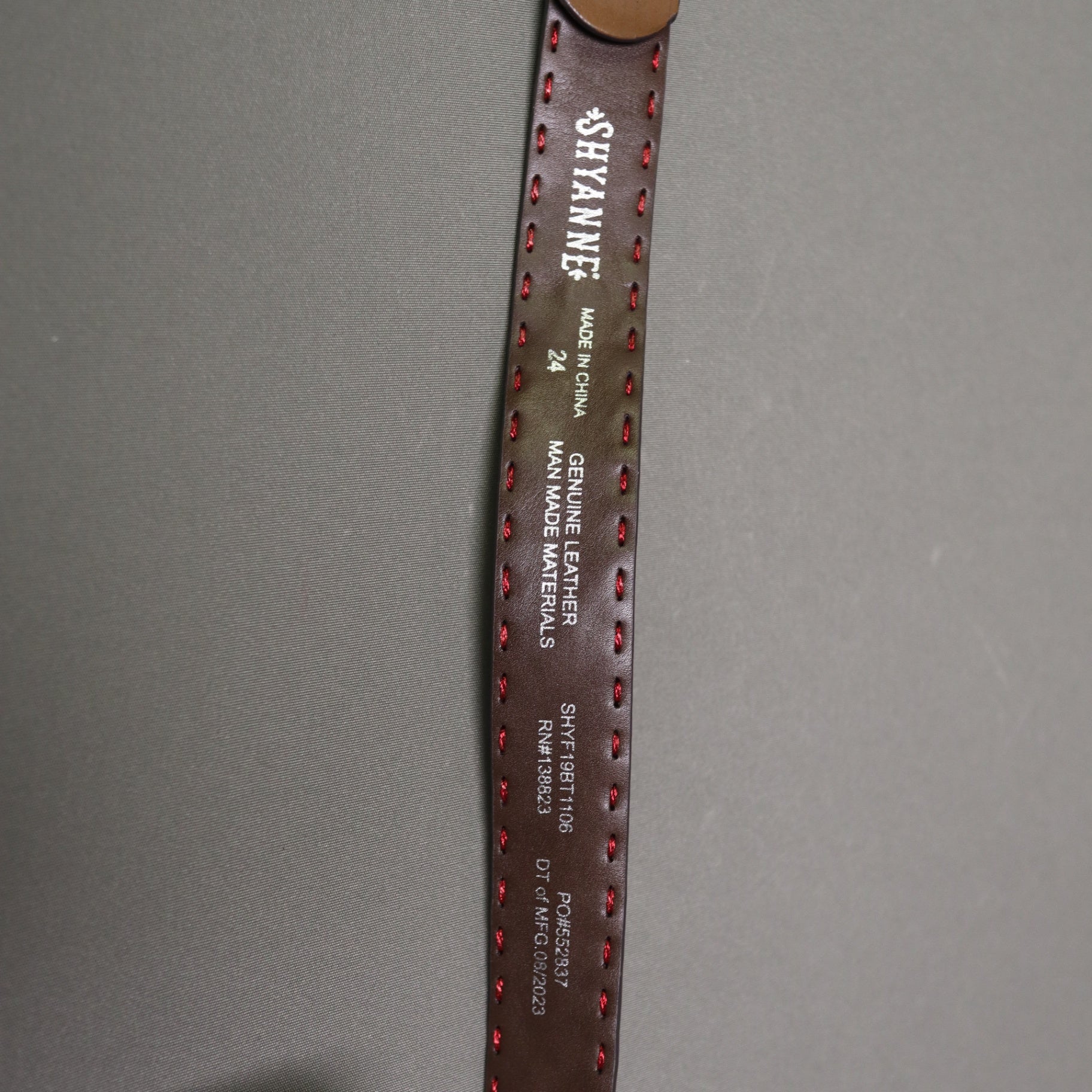Shyanne Girls Floral Hand Tooled Leather Western Belt Size 24 Red Glitter