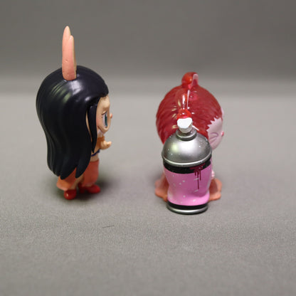 POP MART Blind Box Vinyl Figures Lot Labubu Spray Paint & One Piece Zimomo