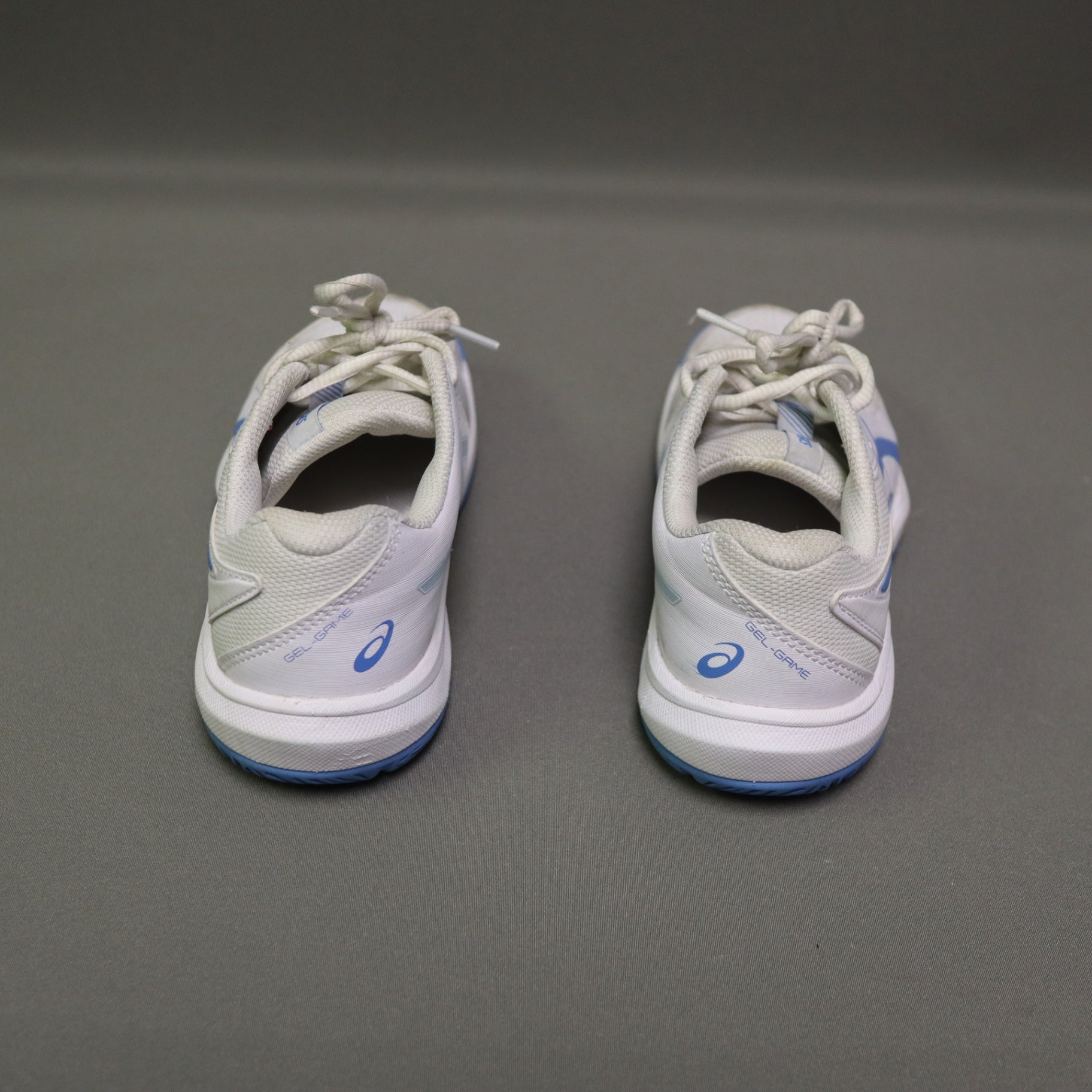 ASICS GEL-Game 8 GS Kids Tennis Shoes White Blue Size 3 Y