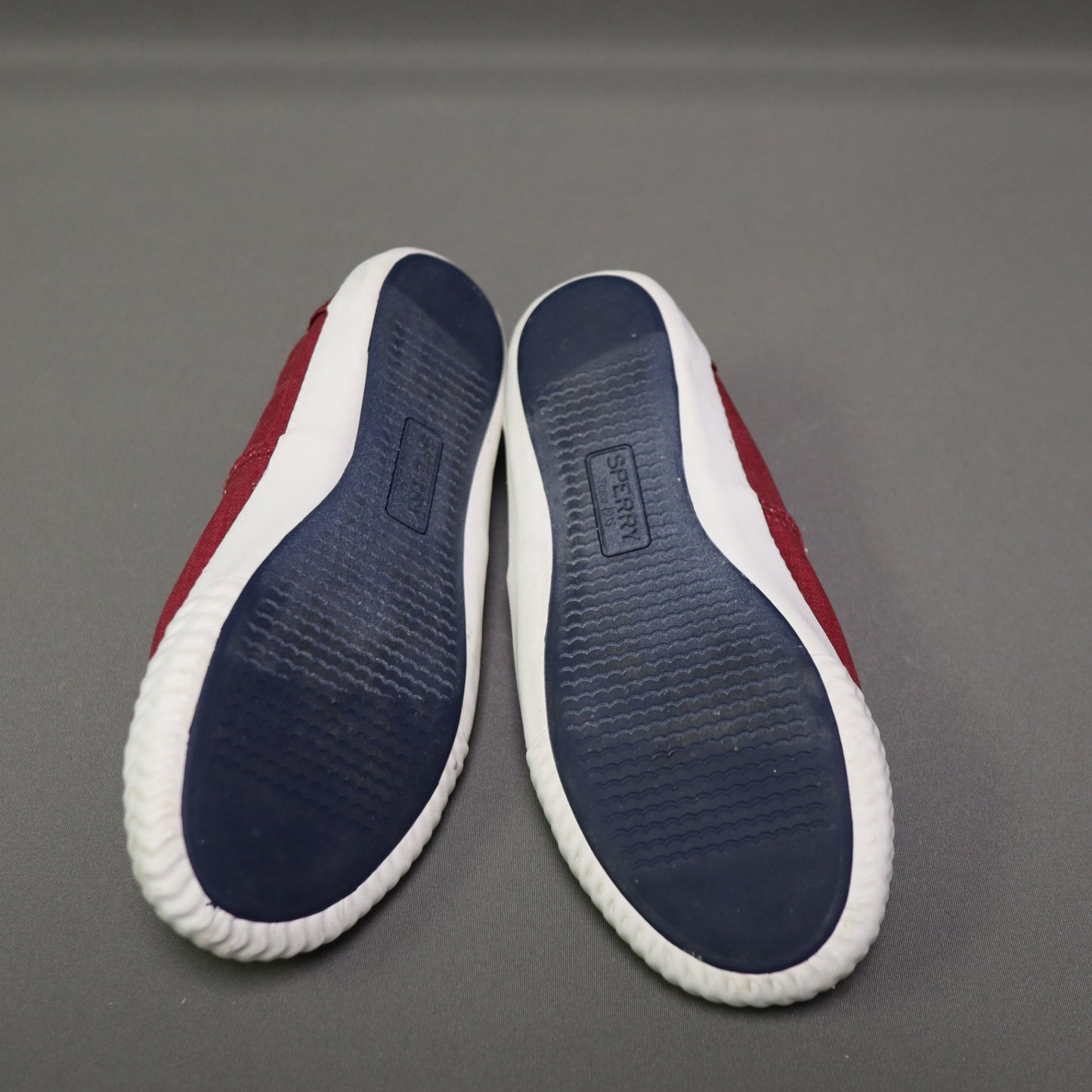 Sperry Crest Vibe Linen Slip On Sneakers Size 8 Womens Burgundy Red