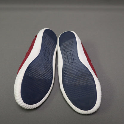 Sperry Crest Vibe Linen Slip On Sneakers Size 8 Womens Burgundy Red