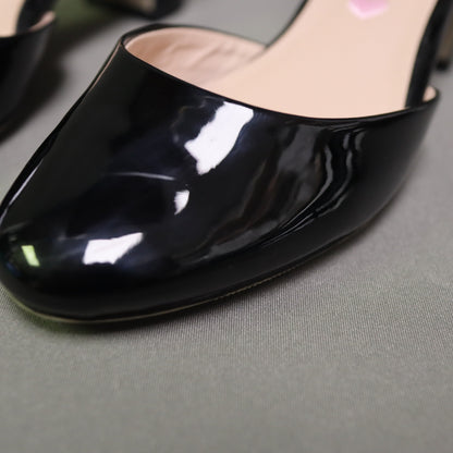 Steve Madden Kids Black Patent Ankle Strap Block Heel Pumps Size 1 Y