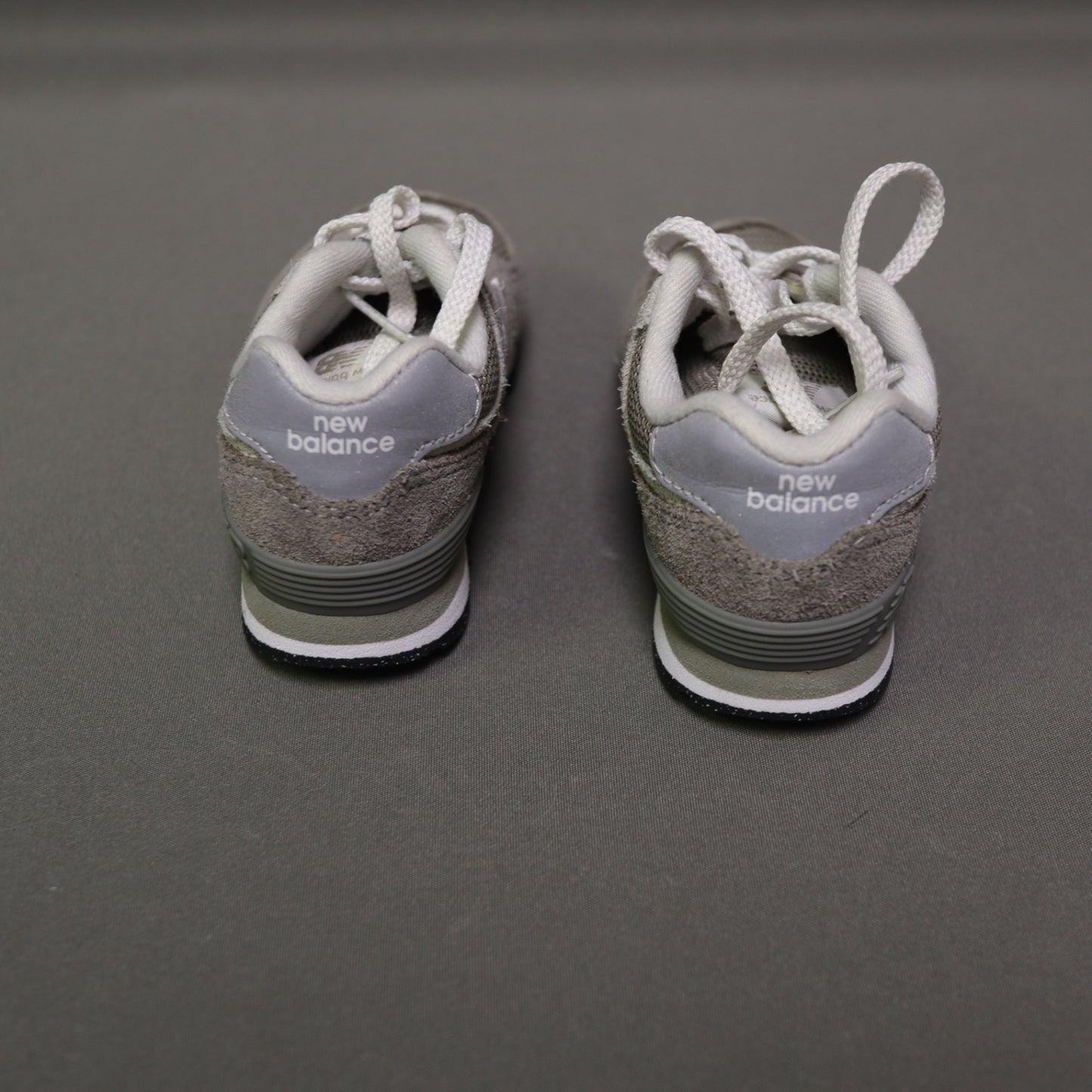 New Balance 574 Infant Toddler Grey Suede Mesh Sneakers