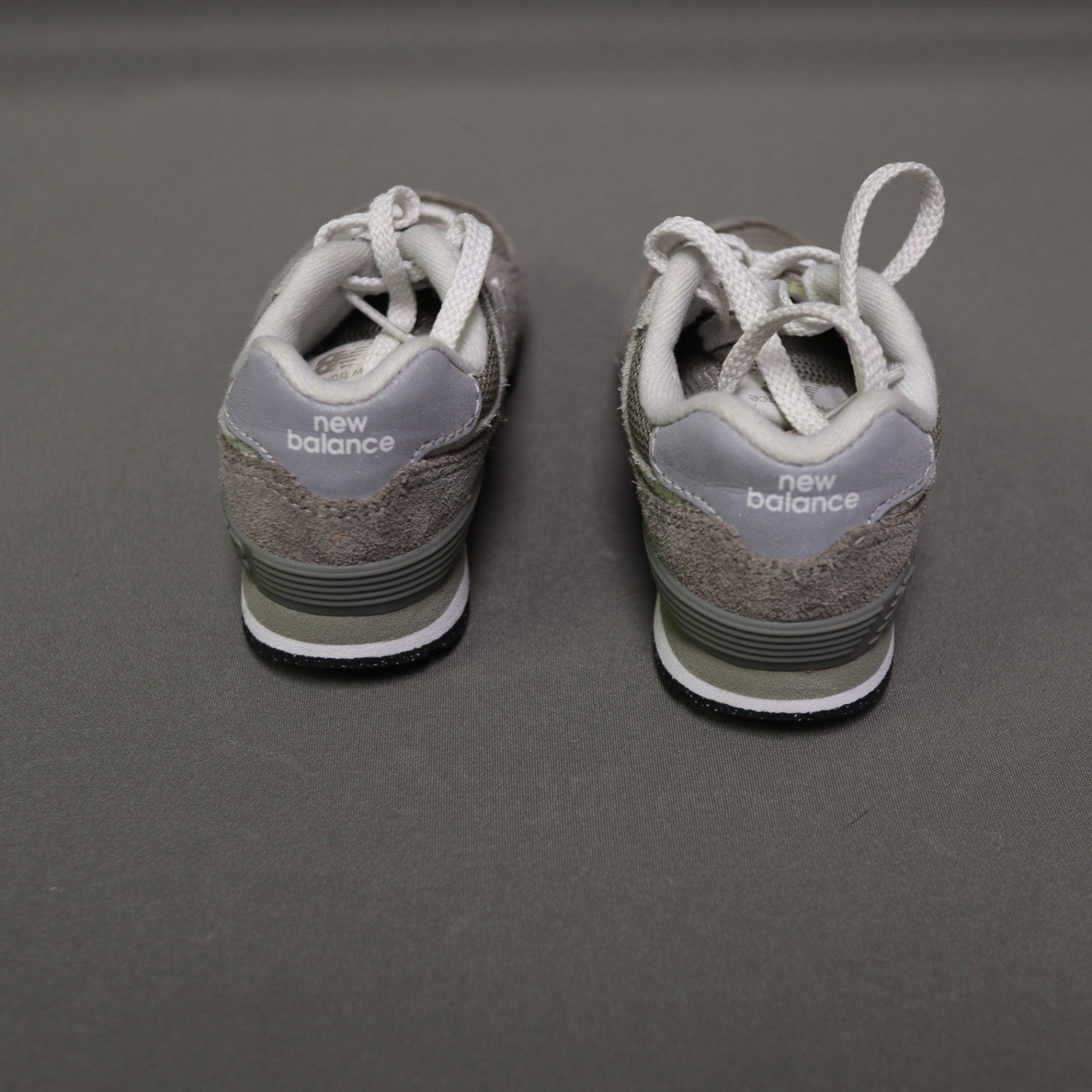 New Balance 574 Infant Toddler Grey Suede Mesh Sneakers
