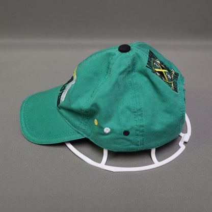 Jamaican Bobsled Team Embroidered Hat Green Cotton Strapback Cap