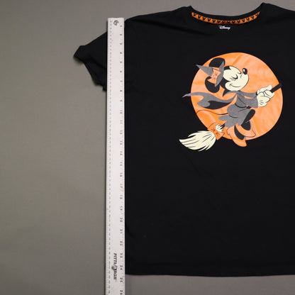Disney Minnie Mouse Halloween Witch T Shirt Womens XXL Black Orange Full Moon Tee