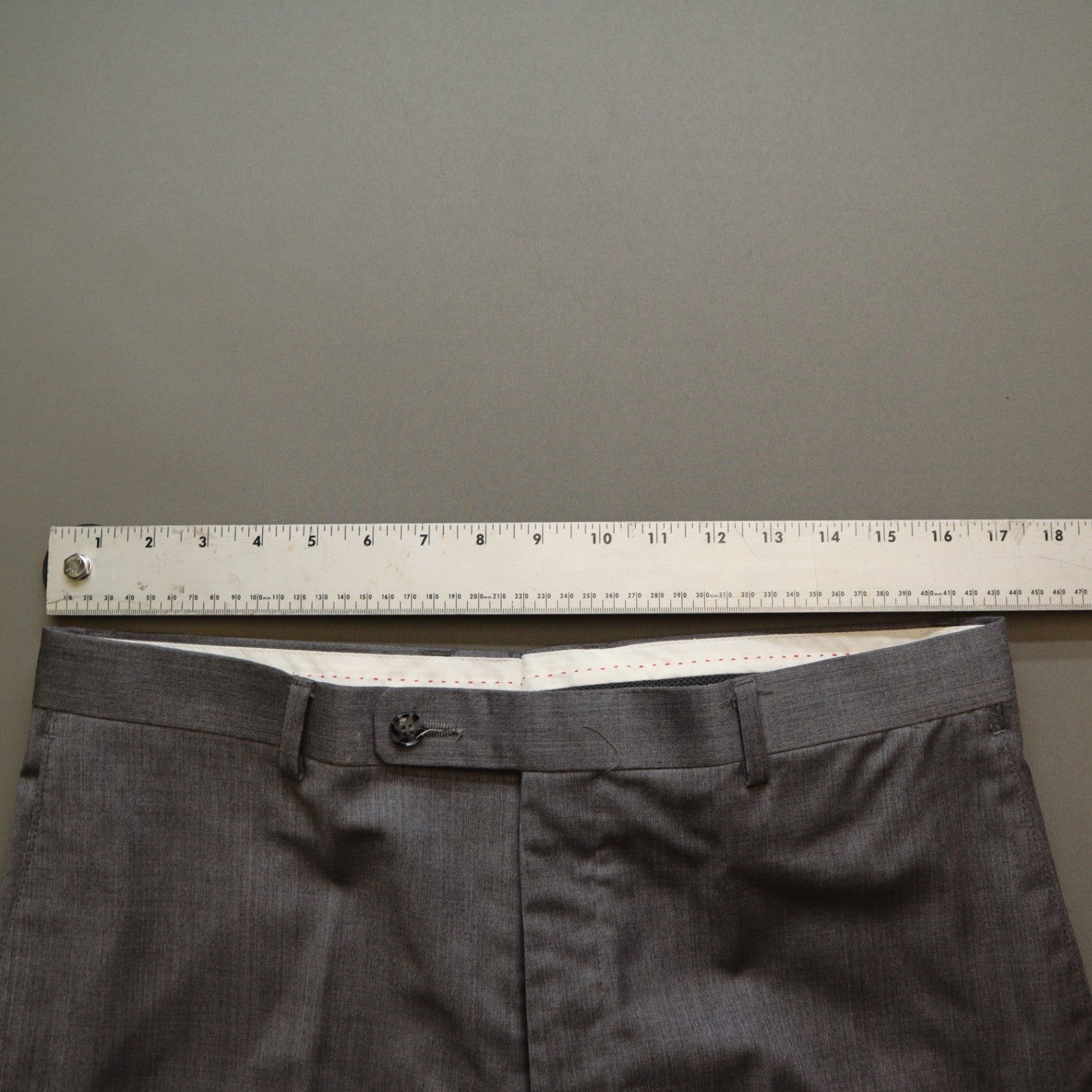 Linea Uomo Mens 2 Piece Suit 42R 36x30 Grey Premium 100% Wool Natural Stretch