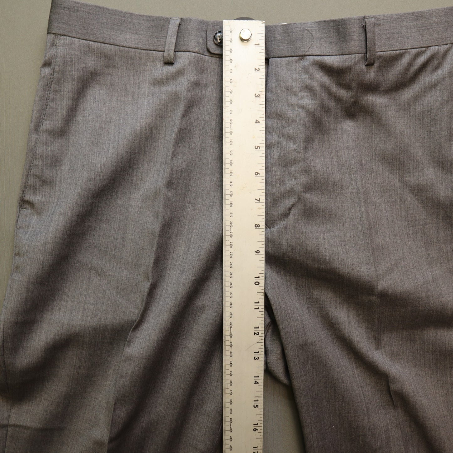Linea Uomo Mens 2 Piece Suit 42R 36x30 Grey Premium 100% Wool Natural Stretch