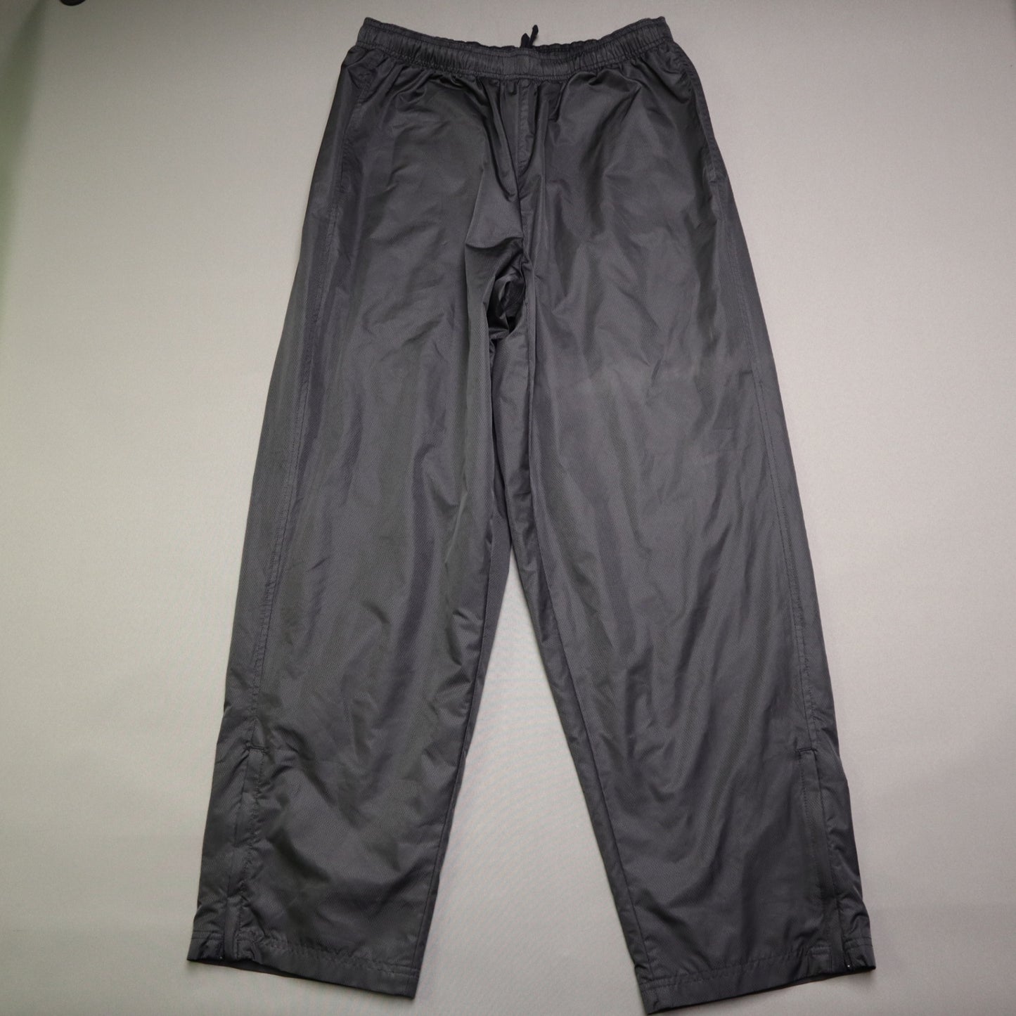 Roundtree & Yorke Sport Mens Large Wind Pants Dark Grey Lined Zipper Cuffs
