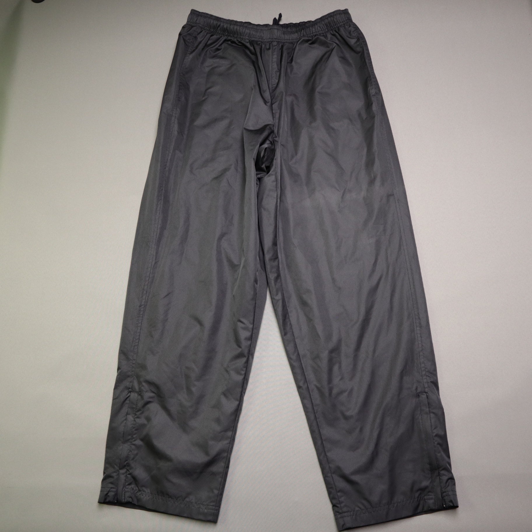 Roundtree & Yorke Sport Mens Large Wind Pants Dark Grey Lined Zipper Cuffs