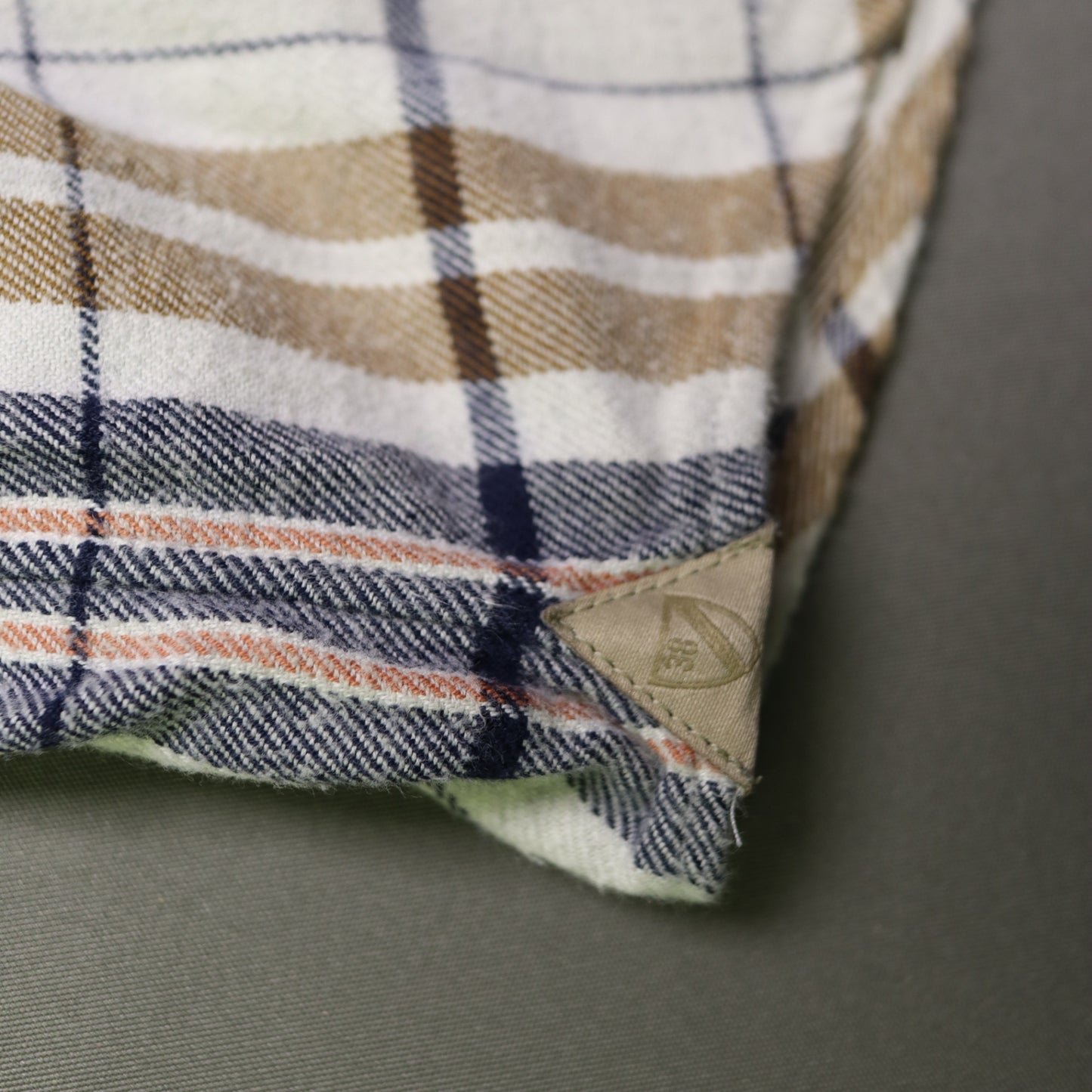 Cremieux Mens XL Flannel Shirt Plaid Long Sleeve Button Down Cotton Brown Blue