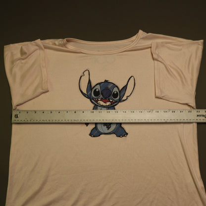 Disney 100 Stitch Pink Graphic T Shirt Womens XL Lilo & Stitch Short Sleeve Tee