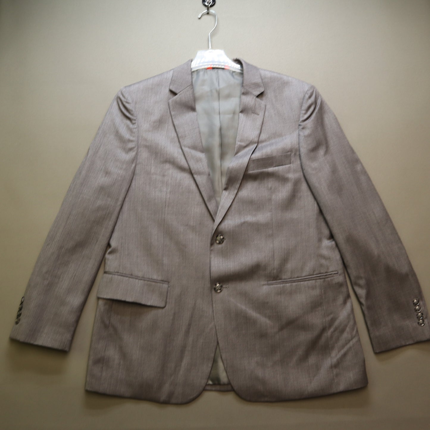 Linea Uomo Mens 2 Piece Suit 42R 36x30 Grey Premium 100% Wool Natural Stretch