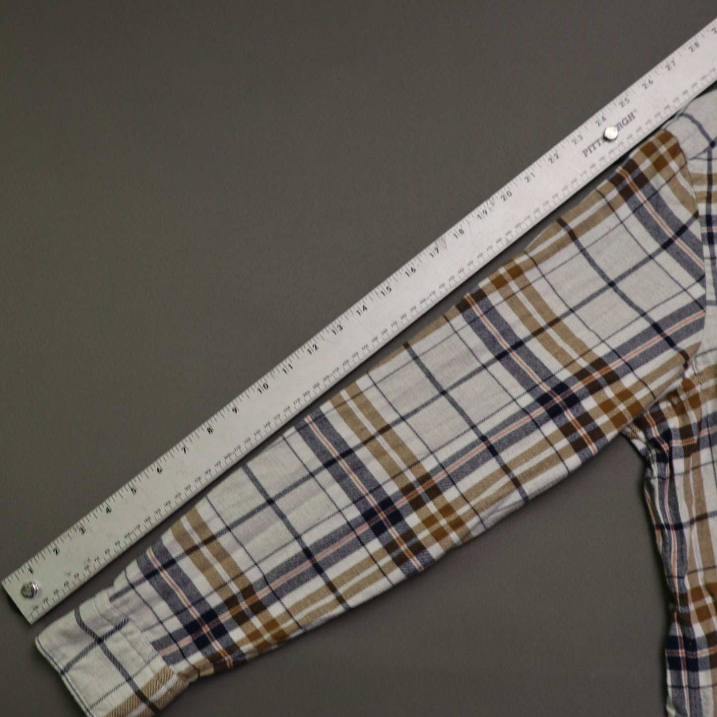 Cremieux Mens XL Flannel Shirt Plaid Long Sleeve Button Down Cotton Brown Blue
