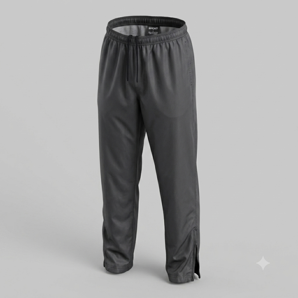 Roundtree & Yorke Sport Mens Large Wind Pants Dark Grey Lined Zipper Cuffs