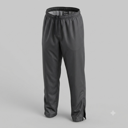 Roundtree & Yorke Sport Mens Large Wind Pants Dark Grey Lined Zipper Cuffs