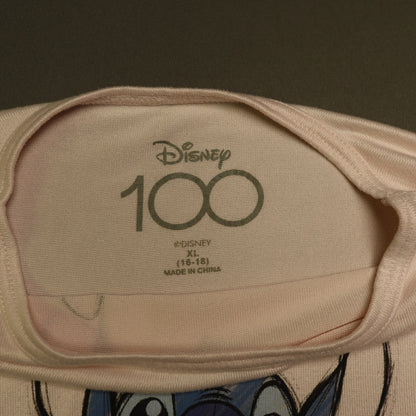 Disney 100 Stitch Pink Graphic T Shirt Womens XL Lilo & Stitch Short Sleeve Tee