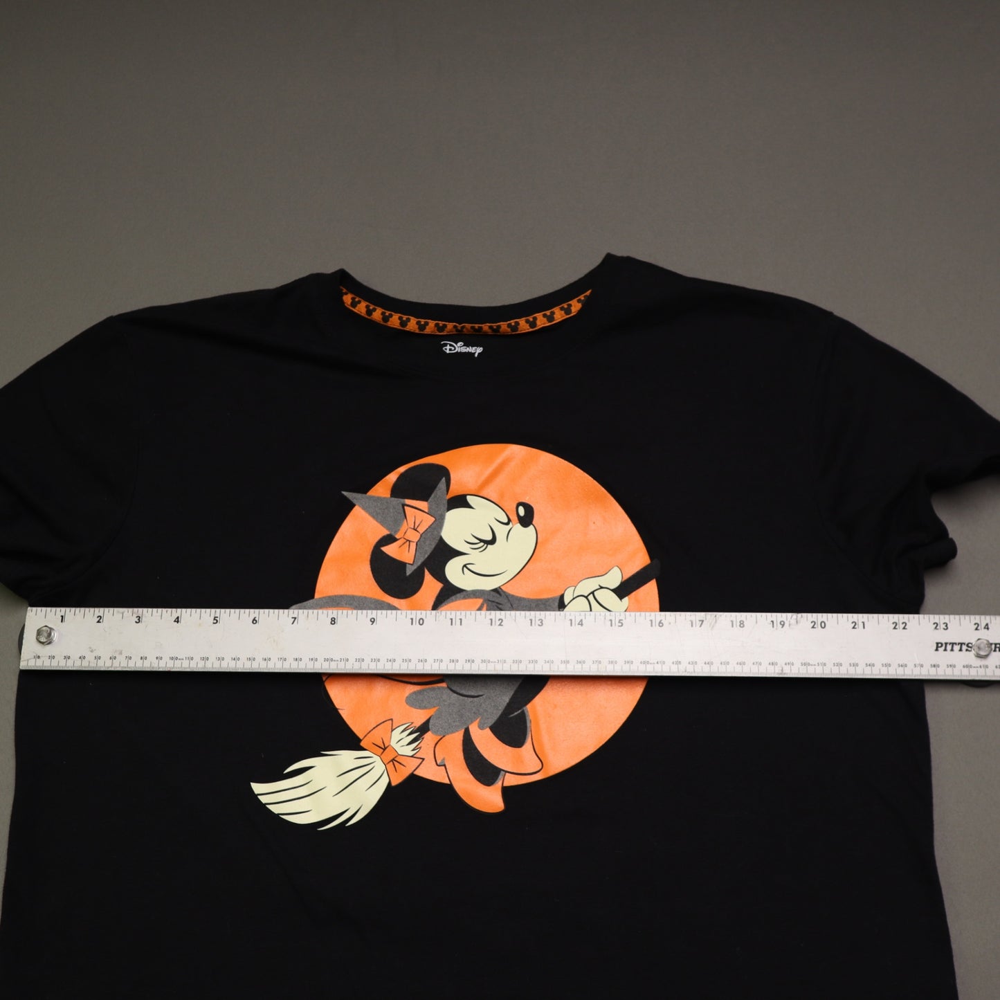 Disney Minnie Mouse Halloween Witch T Shirt Womens XXL Black Orange Full Moon Tee
