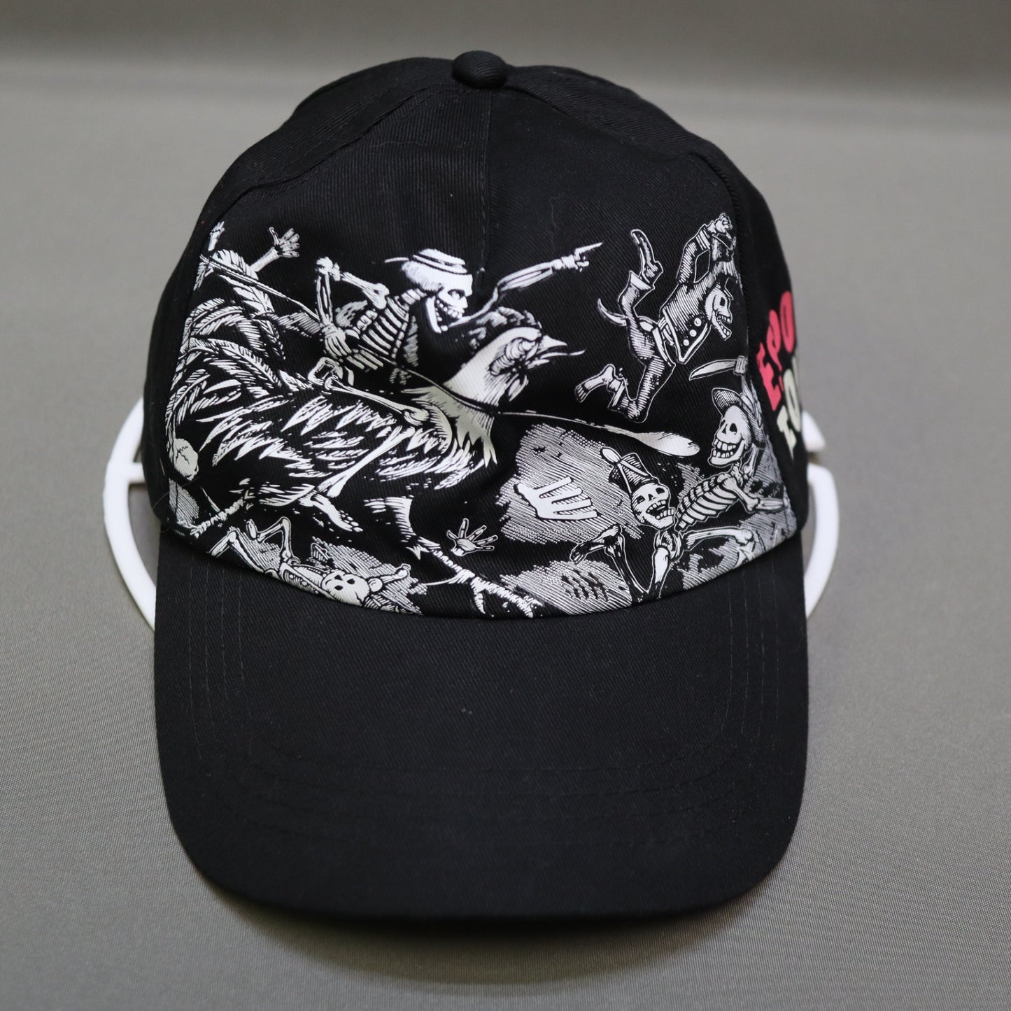Espolon Tequila Skeleton Rooster Graphic Baseball Cap Hat Adjustable Black