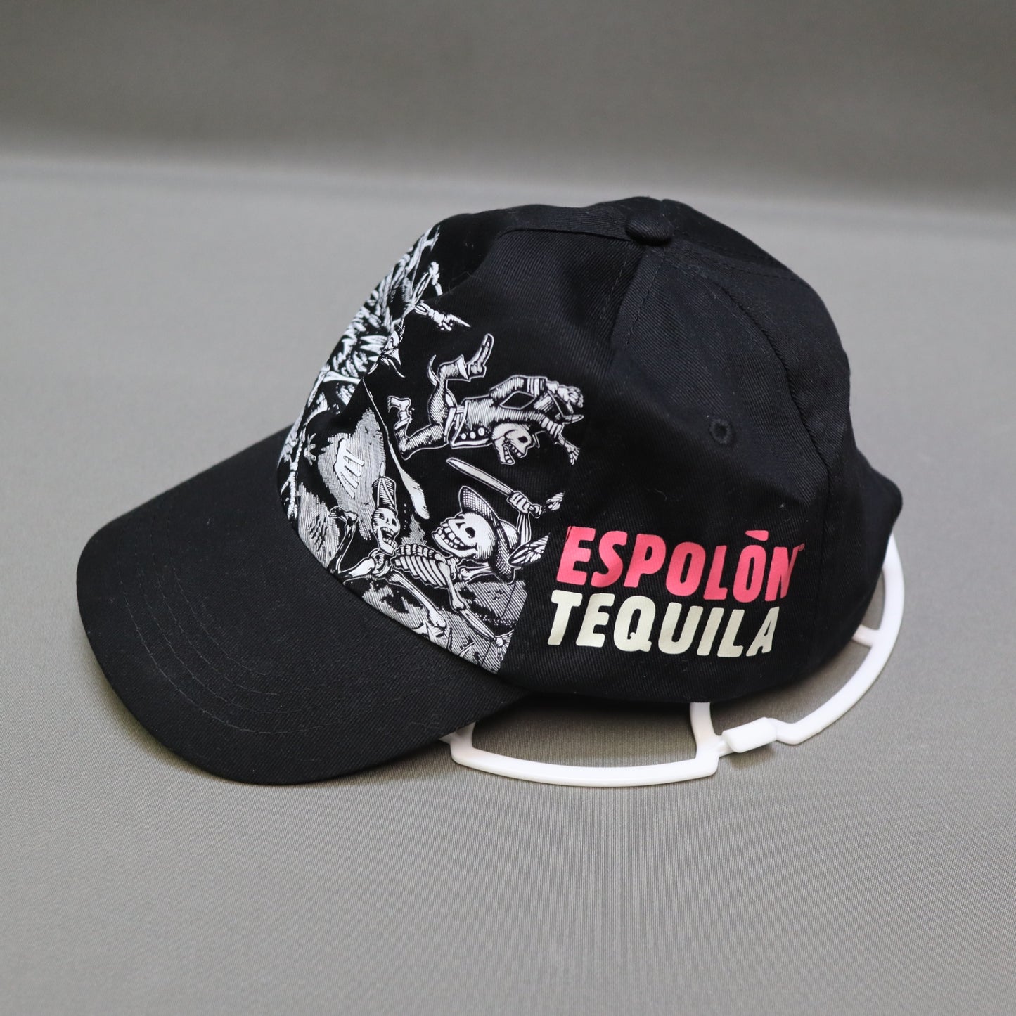 Espolon Tequila Skeleton Rooster Graphic Baseball Cap Hat Adjustable Black