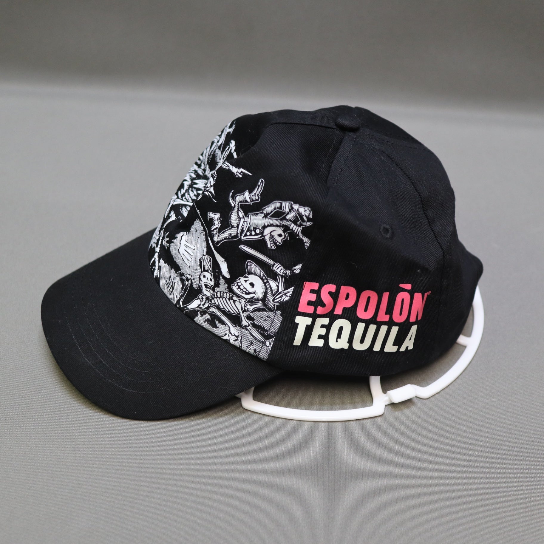 Espolon Tequila Skeleton Rooster Graphic Baseball Cap Hat Adjustable Black