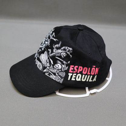 Espolon Tequila Skeleton Rooster Graphic Baseball Cap Hat Adjustable Black