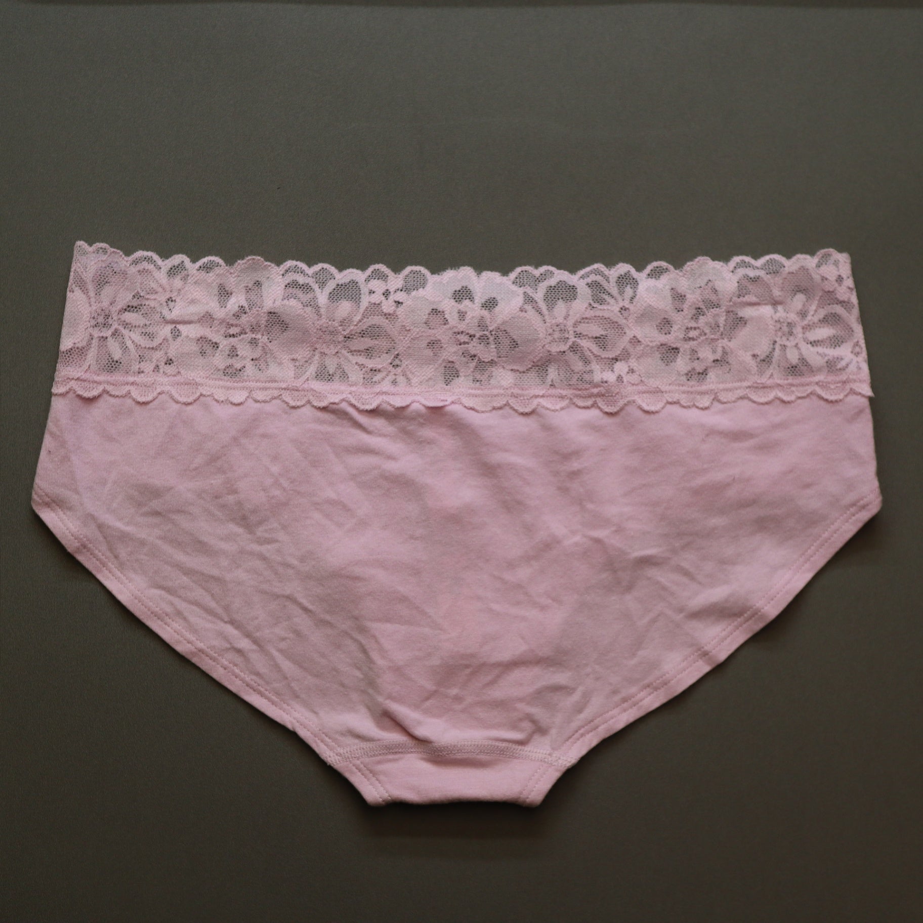 NWT Victoria's Secret Womens L Pink Hiphugger Panties Lace Trim Waistband Underwear