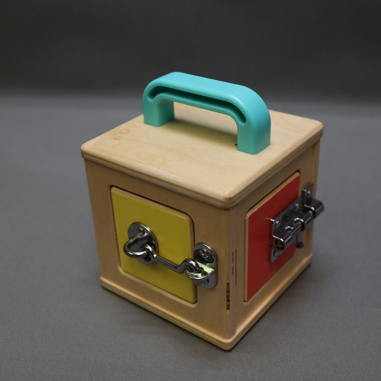 Lovevery Wooden Lock Box Montessori Lock and Latch Activity Cube Toy Toddler