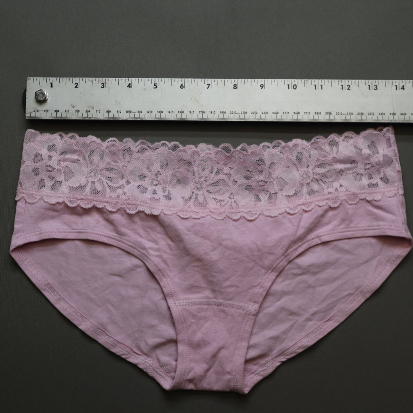 NWT Victoria's Secret Womens L Pink Hiphugger Panties Lace Trim Waistband Underwear