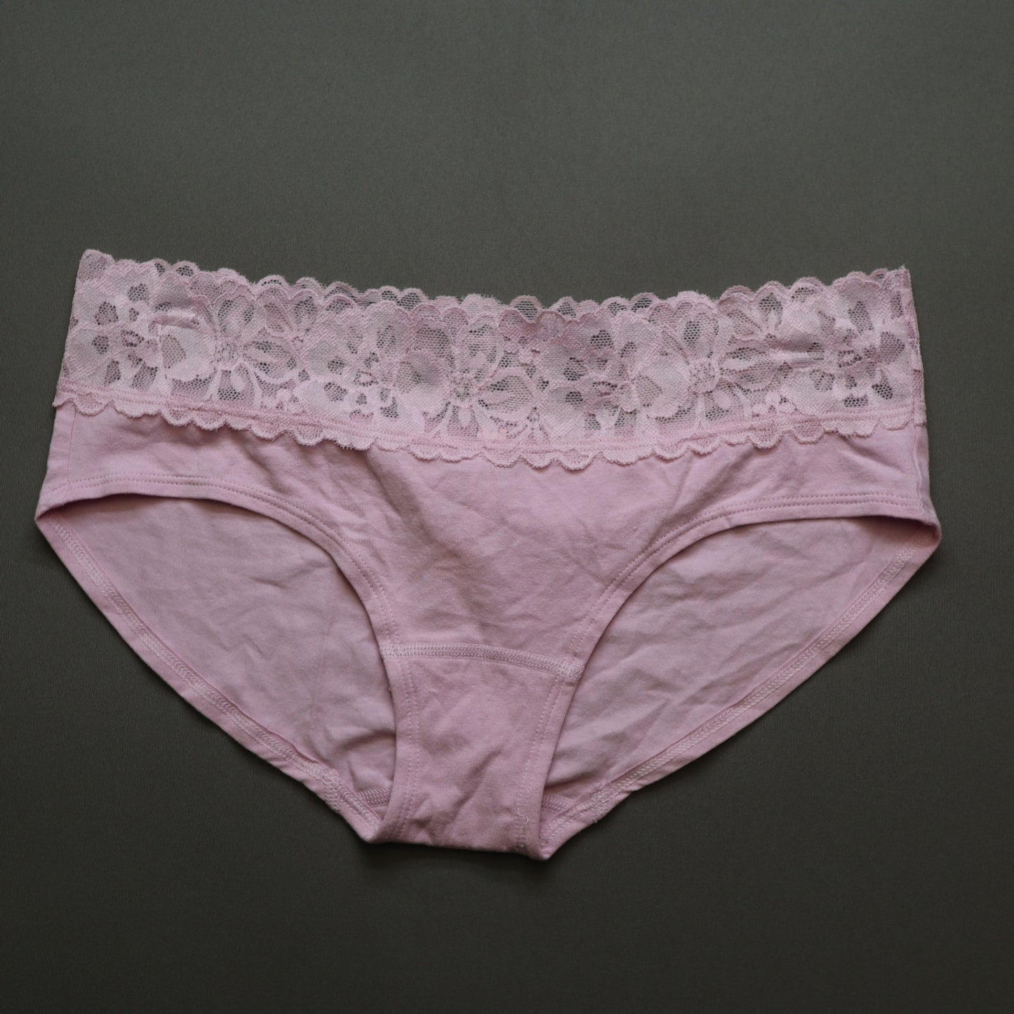 NWT Victoria's Secret Womens L Pink Hiphugger Panties Lace Trim Waistband Underwear