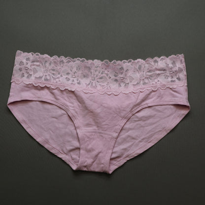 NWT Victoria's Secret Womens L Pink Hiphugger Panties Lace Trim Waistband Underwear