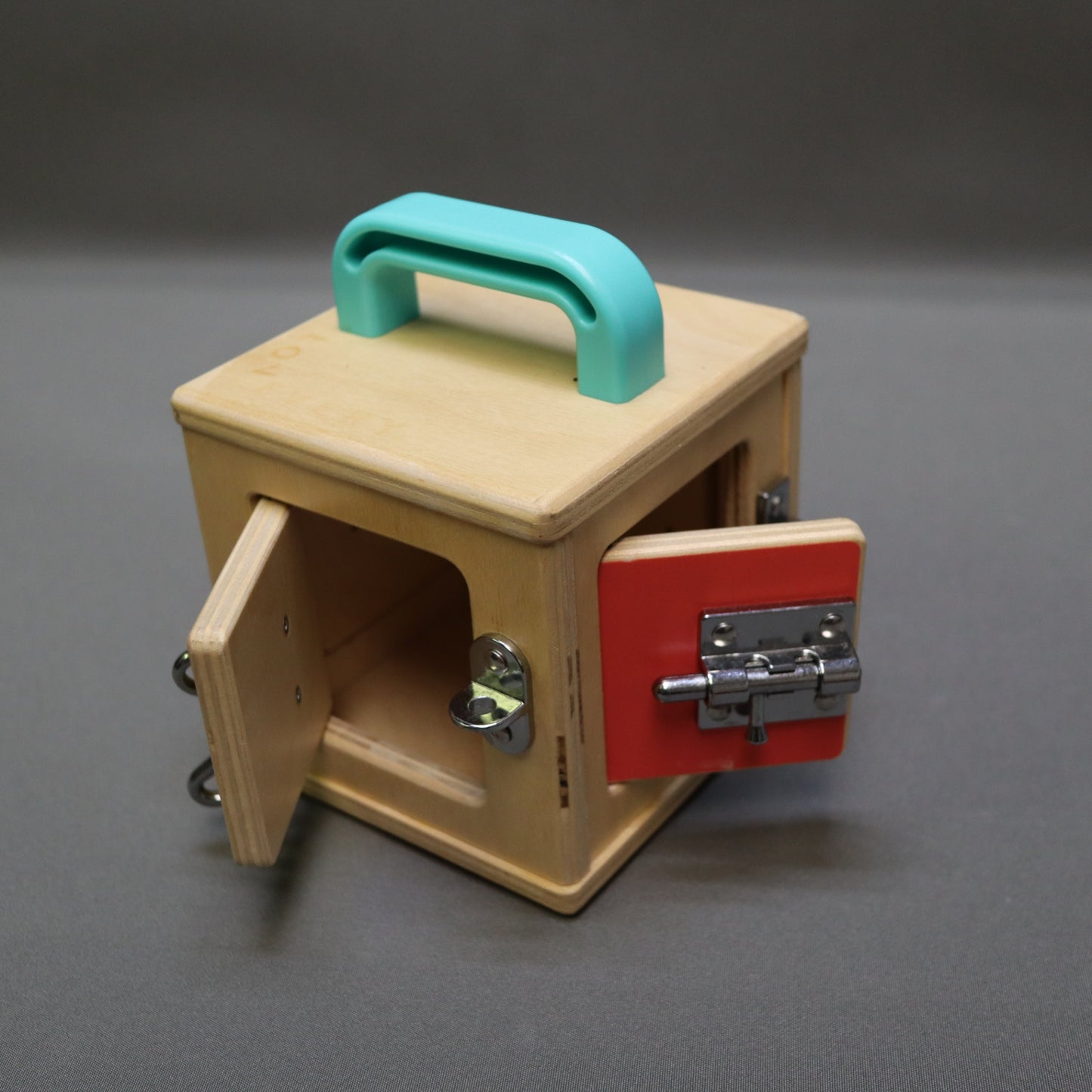 Lovevery Wooden Lock Box Montessori Lock and Latch Activity Cube Toy Toddler