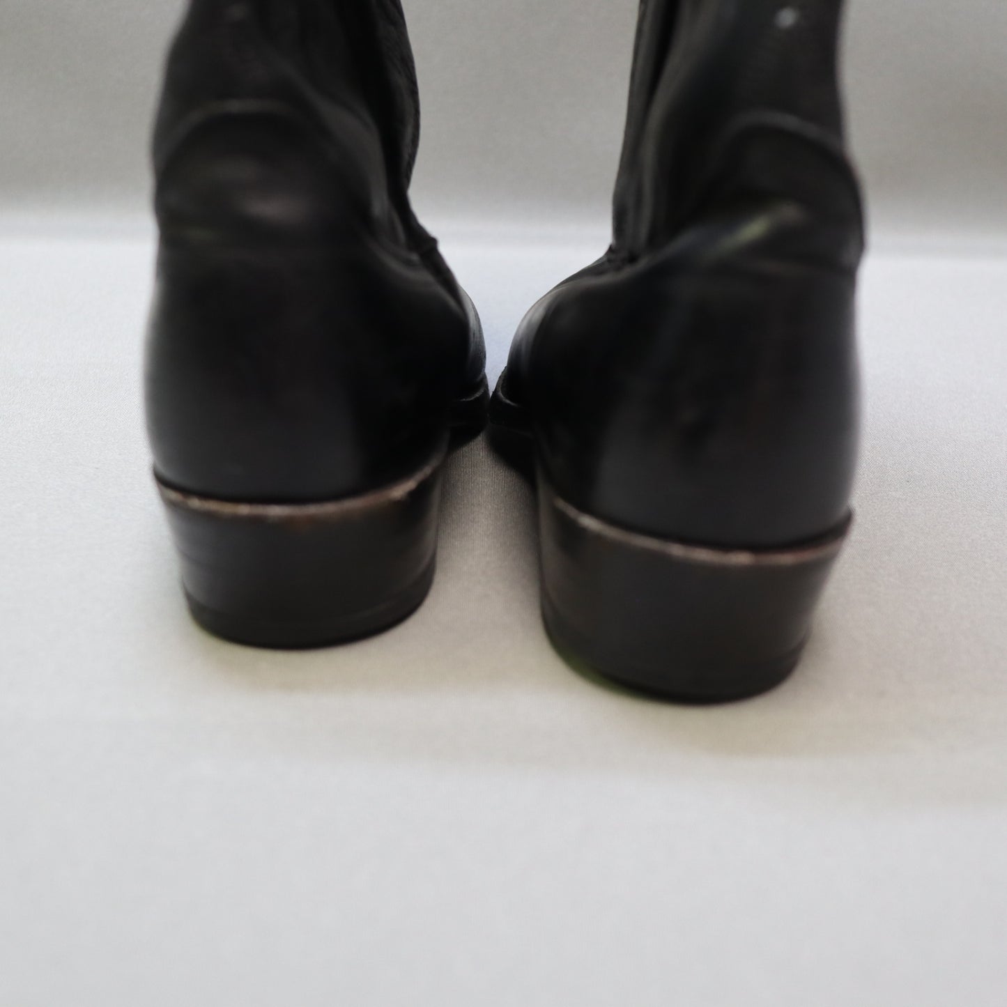 Dan Post Marlboro Mens 11 D Vintage Black Leather Cowboy Boots Pointed Toe P2551