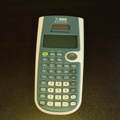 Texas Instruments TI-30XS MultiView Scientific Calculator Gray Teal Protective Cover