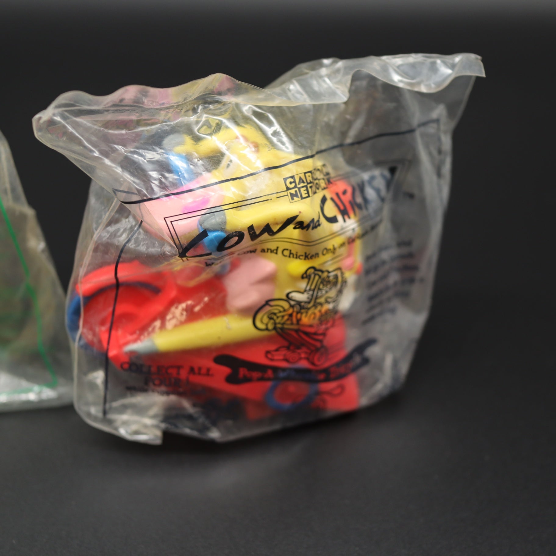 Vintage Cartoon Network Cow and Chicken Taco Bell Toys Lot 1999 Sealed