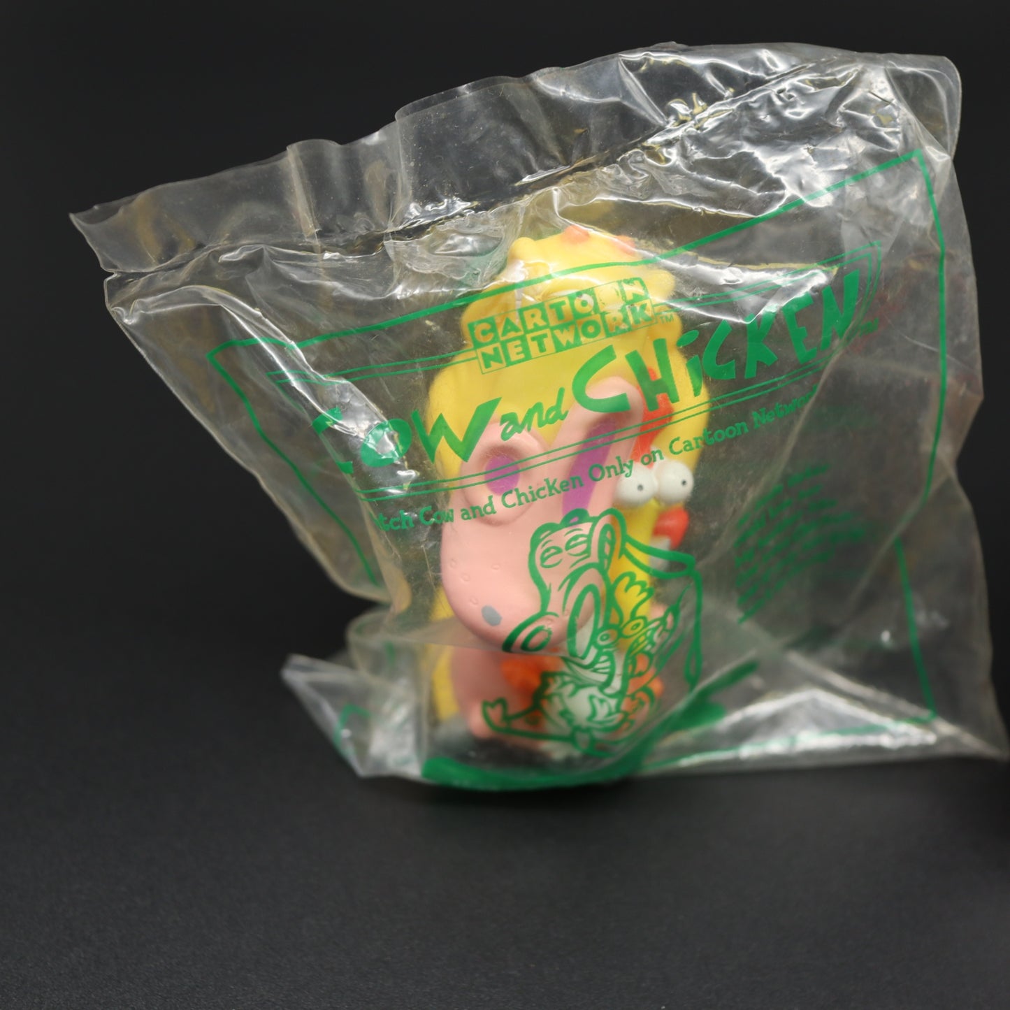 Vintage Cartoon Network Cow and Chicken Taco Bell Toys Lot 1999 Sealed