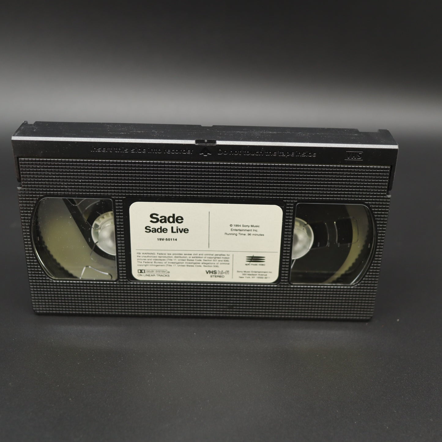 Sade Live VHS Tape 1994 Epic Music Video Concert Performance Smooth Operator